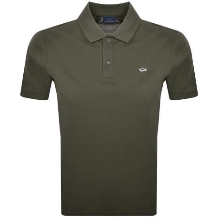 Product image for Paul And Shark Logo Polo T Shirt Green