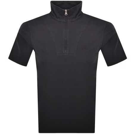 Product image for CP Company Half Zip T Shirt Navy