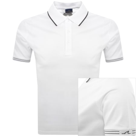 Product image for Paul And Shark Contrast Trim Polo T Shirt White
