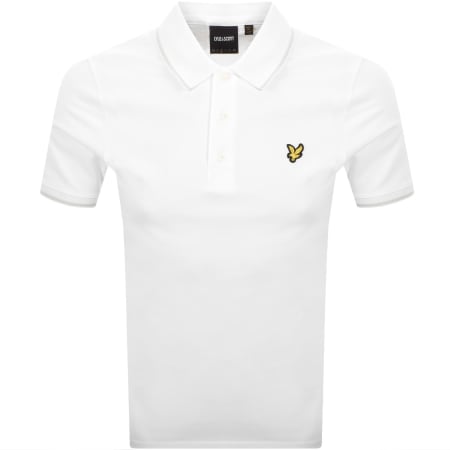 Product image for Lyle And Scott Tipped Polo T Shirt White