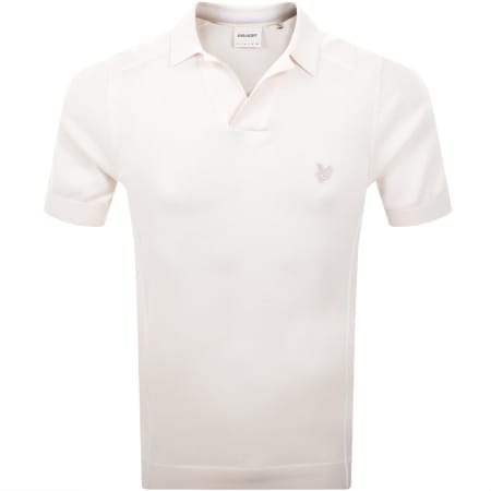 Product image for Lyle And Scott Seam Tipped Knit Polo T Shirt Cream