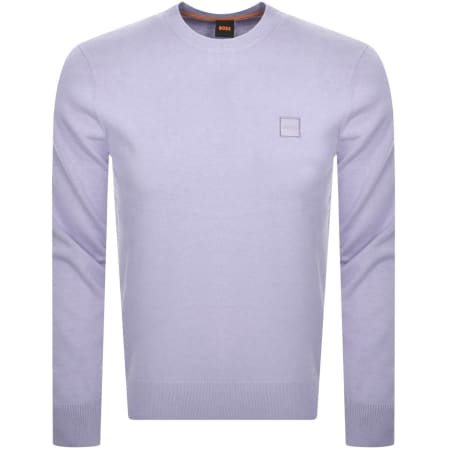 Product image for BOSS Kanovano Knit Jumper Purple