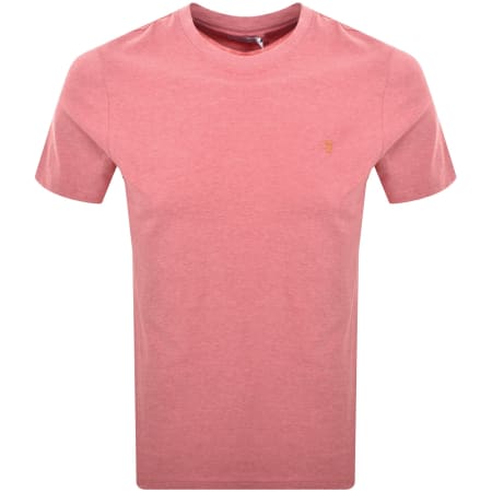 Product image for Farah Danny T Shirt Carnation Pink Marl