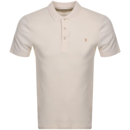 Product image for Farah Forster Short Sleeved Polo T Shirt Ecru