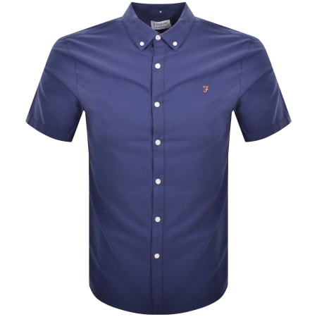 Product image for Farah Brewer Short Sleeve Shirt Blue