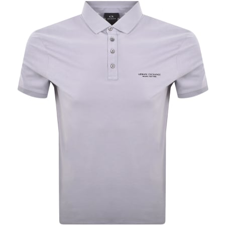 Product image for Armani Exchange Polo T Shirt Lilac Grey