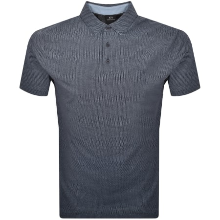 Product image for Armani Exchange Patterned Polo T Shirt Navy
