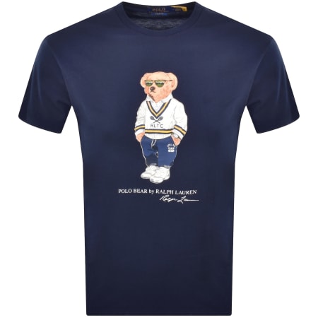 Product image for Ralph Lauren Slim Fit Polo Bear T Shirt Navy