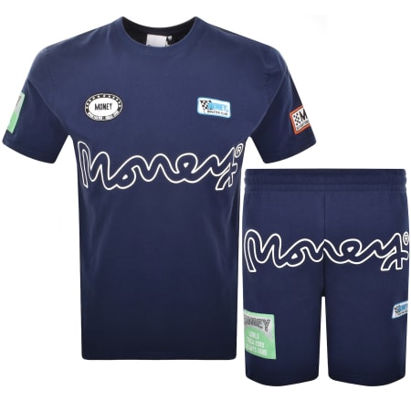 Product image for Money Patch T Shirt And Short Set Navy