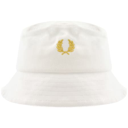 Product image for Fred Perry Pique Bucket Hat White