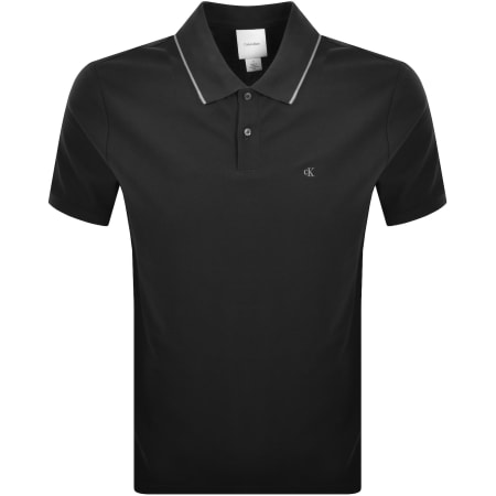 Product image for Calvin Klein Pique Polo T Shirt Black