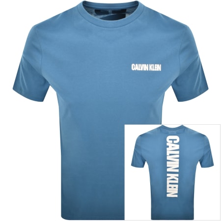Product image for Calvin Klein Jeans Word Stretch T Shirt Blue