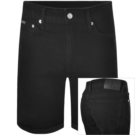 Product image for Calvin Klein Jeans Slim Fit Denim Shorts Black