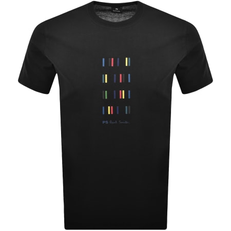 Product image for PS By Paul Smith Striped Logo T Shirt Black