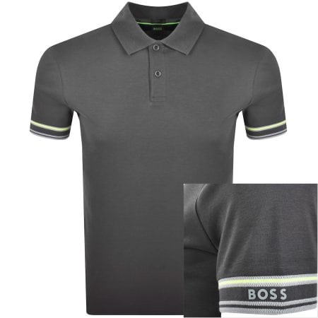 Product image for BOSS Zone Polo T Shirt Grey