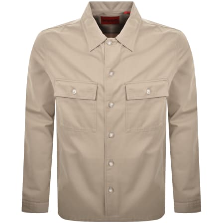 Product image for HUGO Epoldo Overshirt Jacket Beige