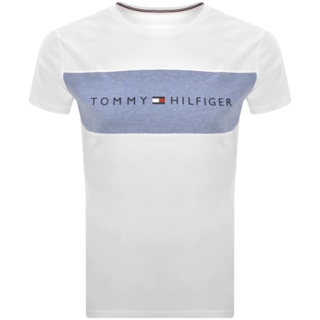 Product image for Tommy Hilfiger Lounge Block Logo T Shirt White
