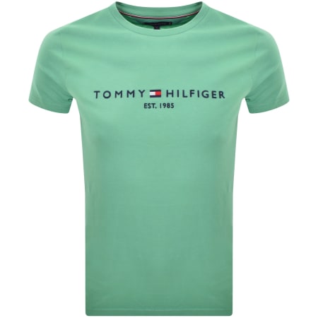 Product image for Tommy Hilfiger Logo Slim Fit T Shirt Green