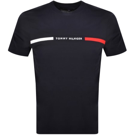 Product image for Tommy Hilfiger Chest Insert T Shirt Navy