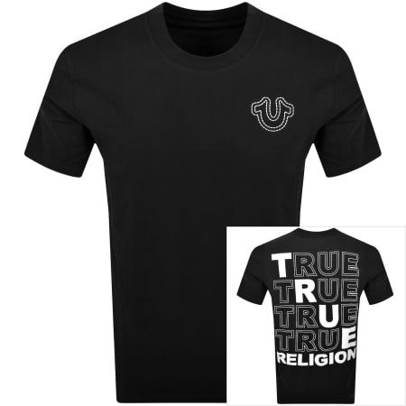 Product image for True Religion Puff Stitch T Shirt Black