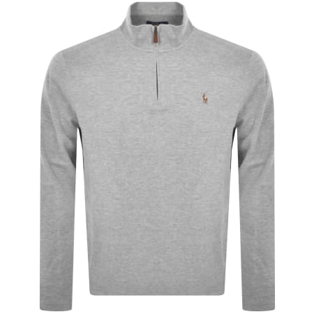 Product image for Ralph Lauren Half Zip Sweatshirt Grey