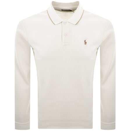 Product image for Ralph Lauren Long Sleeve Polo T Shirt Cream
