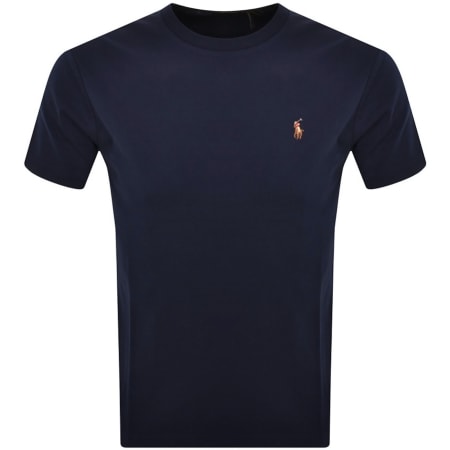Product image for Ralph Lauren Pima Crew Neck T Shirt Navy