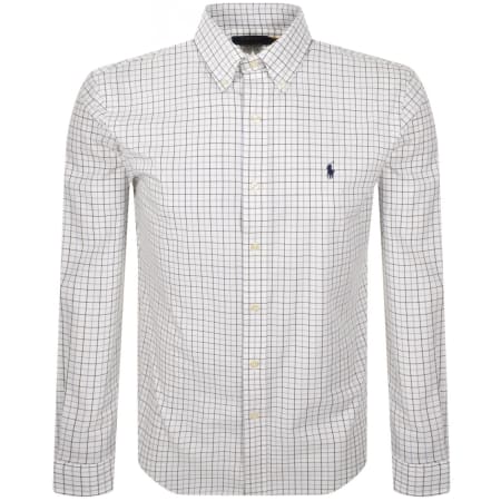 Product image for Ralph Lauren Check Long Sleeve Shirt White