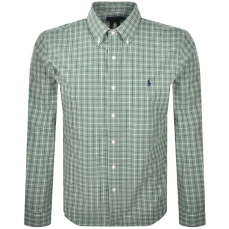 Product image for Ralph Lauren Check Long Sleeve Shirt Green