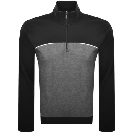 Product image for BOSS Lounge Quarter Zip Track Top Black