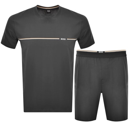 Product image for BOSS Bamboo T Shirt And Short Set Grey