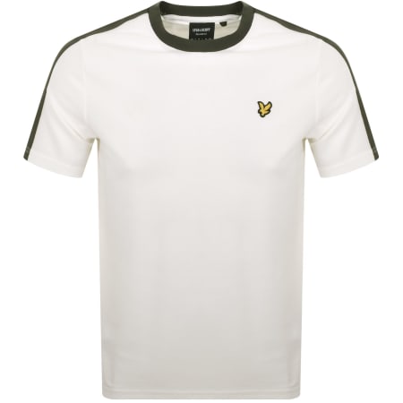 Product image for Lyle And Scott Contrast Taped T Shirt Off White