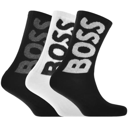 Product image for BOSS 3 Pack Ribbed Socks