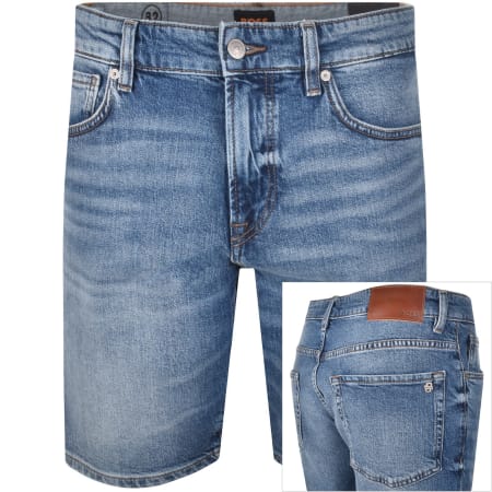 Product image for BOSS Re Maine Regular Fit Denim Shorts Blue