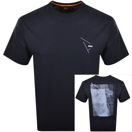 Product image for BOSS Te Section T Shirt Dark Blue