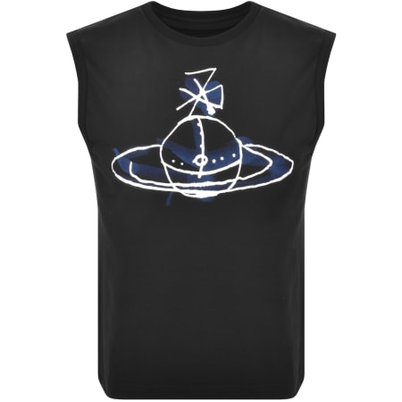 Product image for Vivienne Westwood Drawn Orb Muscle Vest Black