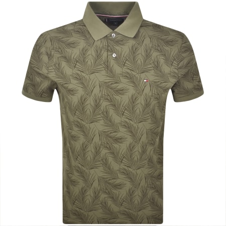 Product image for Tommy Hilfiger Leaf Polo T Shirt Green