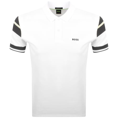 Product image for BOSS Sleeve Zone Polo T Shirt White