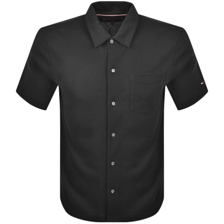 Product image for Tommy Hilfiger Open Knit Polo Black
