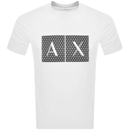 Product image for Armani Exchange Crew Neck Logo T Shirt White