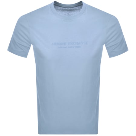 Product image for Armani Exchange Regular Fit Logo T Shirt Blue