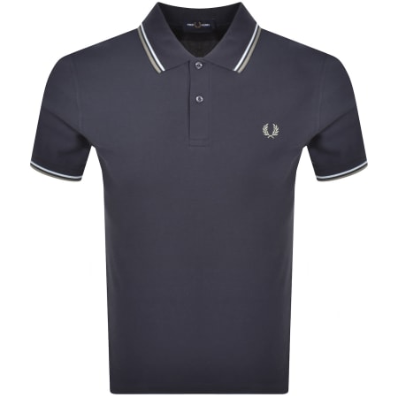 Product image for Fred Perry Twin Tipped Polo T Shirt Navy