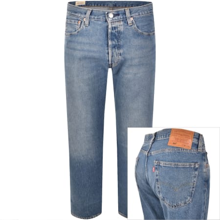 Product image for Levis 501 Original Fit Mid Wash Jeans Blue