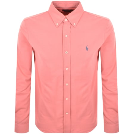 Product image for Ralph Lauren Featherweight Mesh Shirt Pink