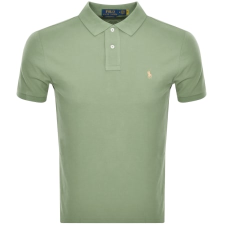Product image for Ralph Lauren Custom Slim Polo T Shirt Green