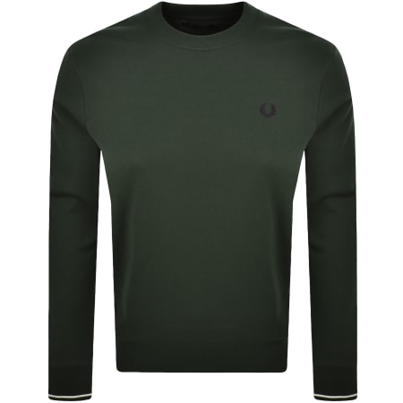 Product image for Fred Perry Crew Neck Sweatshirt Court Green