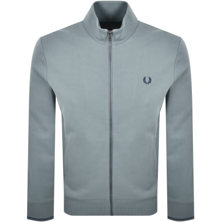 Product image for Fred Perry Zip Through Sweatshirt Stockport Blue