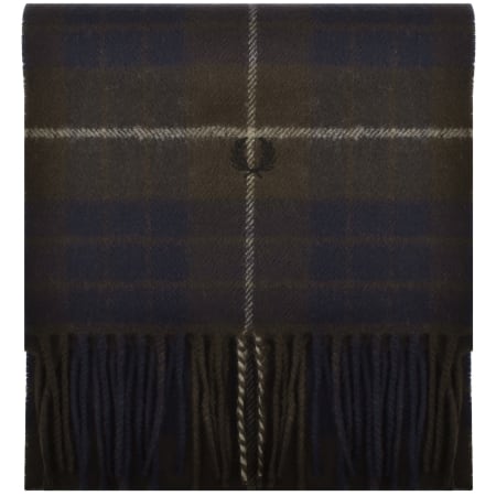 Product image for Fred Perry Lambswool Tartan Scarf Brown