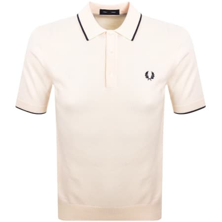Product image for Fred Perry Knit Polo T Shirt Silky Peach Cream