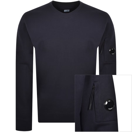 Product image for CP Company Crew Neck Sweatshirt Dark Blue